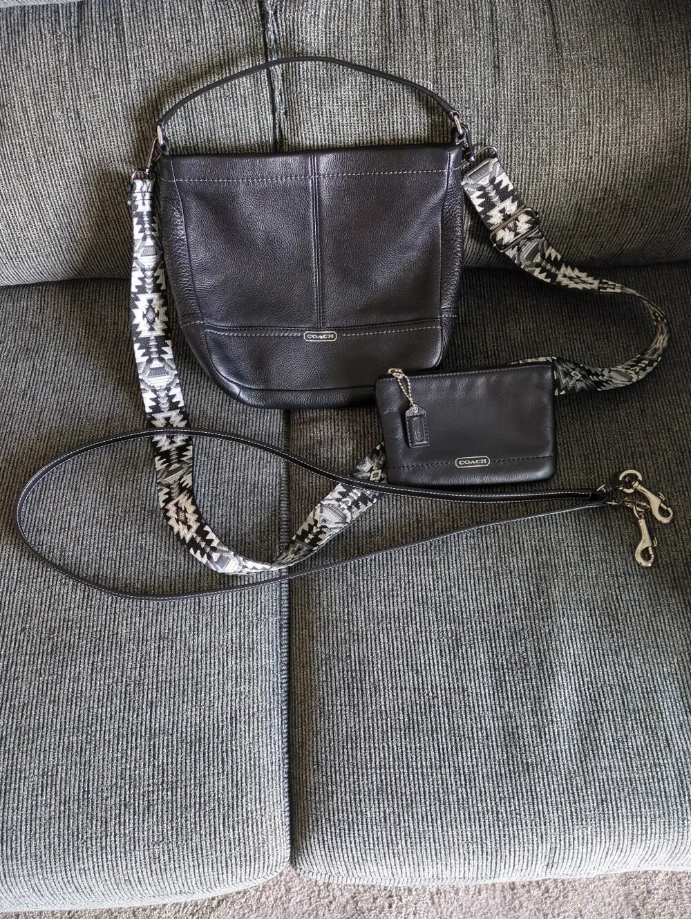 ❤️ EUC Coach F49160 Black Park Leather Mini Duffle Crossbody W/Extras